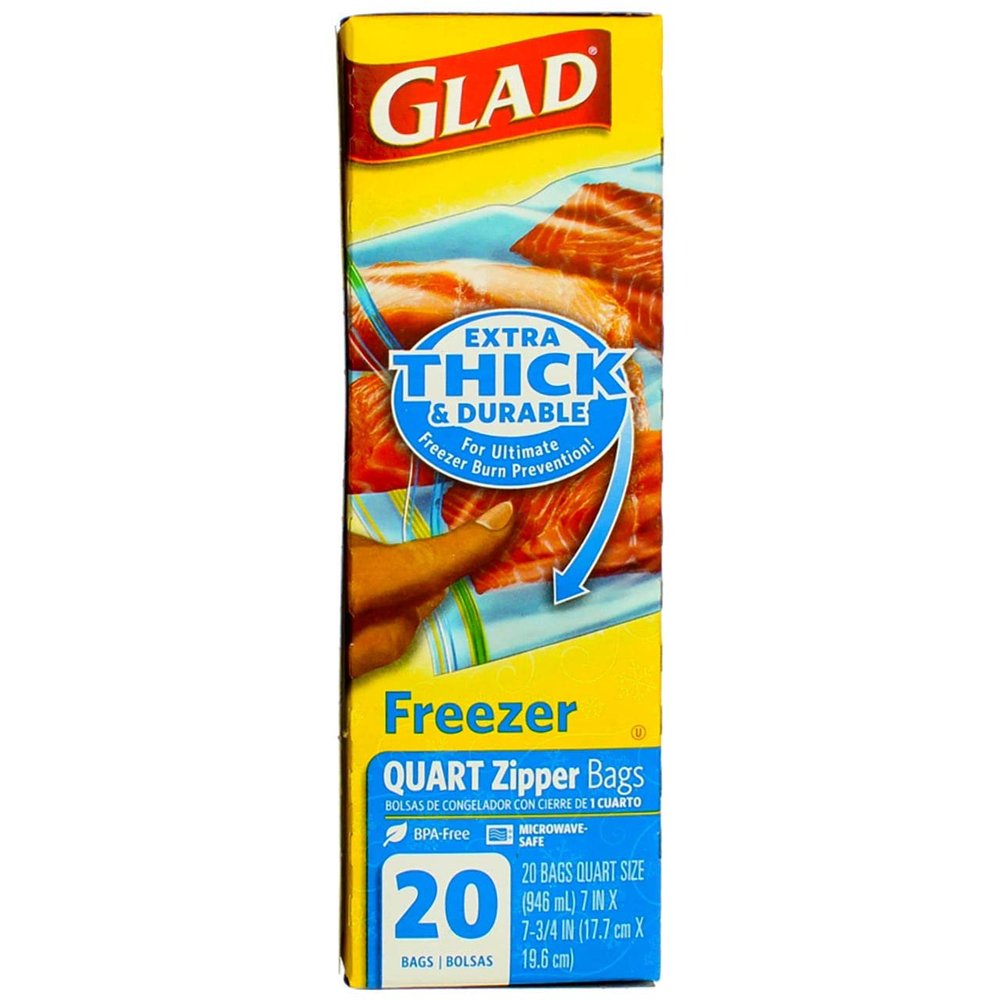 Glad Reseal Freezer Bg Qt 12/20Ct