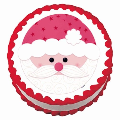 3" Round ~ Santa Face Christmas ~ Edible Cake/Cupcake Topper!!!