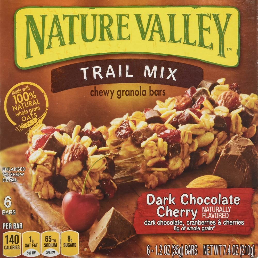 Nature Valley Chewy Trail Mix, Dark Chocolate Cherry Granola Bars 7.4 Oz (Pack of 4)