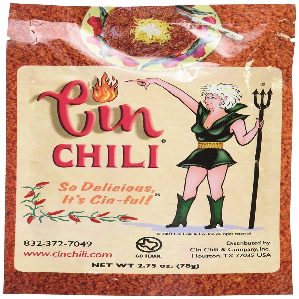 Cin Chili Mix Deliciously Cin-ful Seasoning for Cooking or Baking, Pack of 6