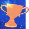 1/8 Sheet ~ Gold Trophy ~ Edible Cake/Cupcake Topper!!! view 1