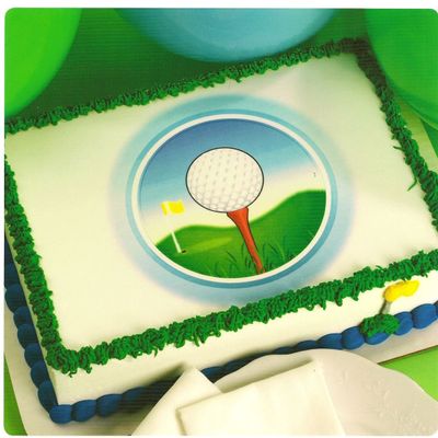 1/8 Sheet ~ Golf Tee-Off ~ Edible Cake/Cupcake Topper!!!