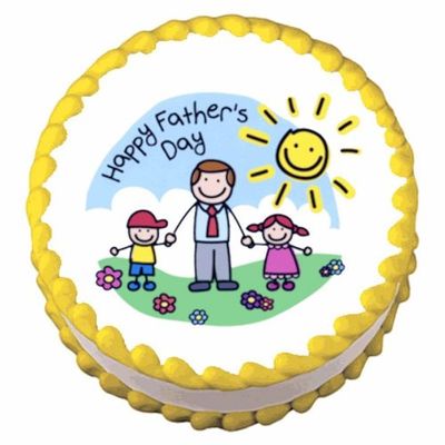 3" Round ~ Happy Father's Day ~ Edible Cake/Cupcake Topper - D490