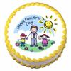 3" Round ~ Happy Father's Day ~ Edible Cake/Cupcake Topper - D490 view 1