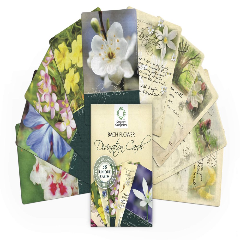 Creature Comforters Bach Flower Divination Cards Pack 38 Beautiful illustrations, proverbs, quotes, affirmations