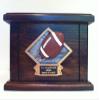 Football Wooden Funeral Cremation Urn, Sports Urns with Personalization view 1