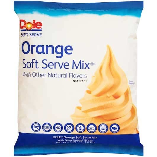 Dole Orange Soft Serve Mix, 4.4 Pound -- 4 per case.