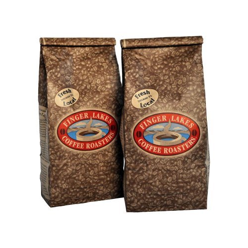Finger Lakes Coffee Roasters, Pumpkin Spice Decaf Coffee, Whole Bean, 16-ounce bags (pack of two)