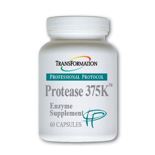 TRANSFORMATION THE GENESIS OF GOOD HEALTH Protease 375K Enzyme Blend Supplement, High-Potency Formula for Protein Absorption & Gut Health, Advanced Enzym Support, Non-GMO, 60 Capsules