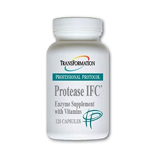 TRANSFORMATION THE GENESIS OF GOOD HEALTH Enzyme Protease IFC Enzyme Supplement, Natural Support for Muscle & Fatigue, with High Rich Vitamin A, E, C, Zinc, & Selenium, Non-GMO, 120 Capsules