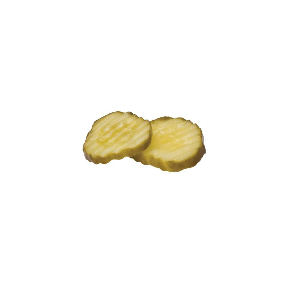 Bay Valley Foods 3/16 Crinkle Cut Hamburger Slice Dill Pickle, 1 Gallon -- 4 per case.