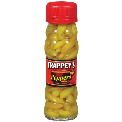 Trappeys Peppers in Vinegar - 4.5 oz. jar, 12 jars per case