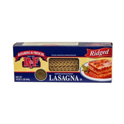 AIPC Ravarino and Freschi Ribbed Lasagna, 1 Pound -- 12 per case.