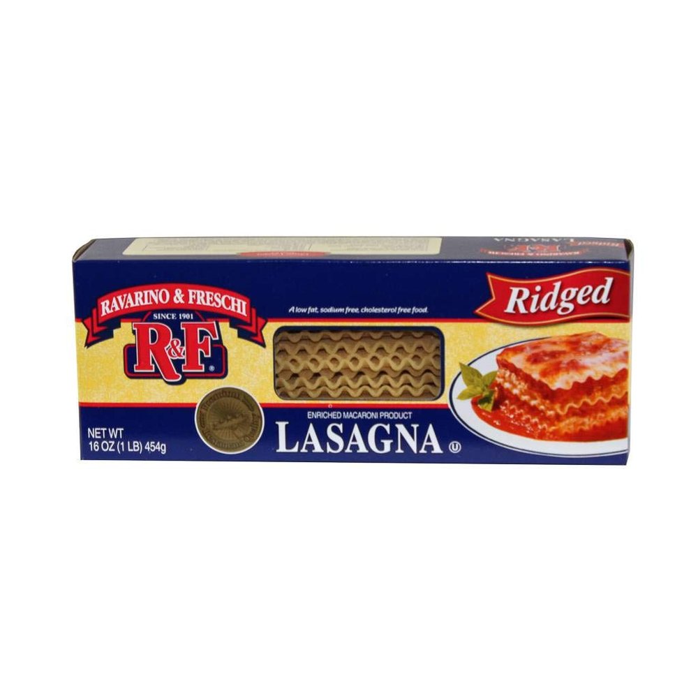AIPC Ravarino and Freschi Ribbed Lasagna, 1 Pound -- 12 per case.