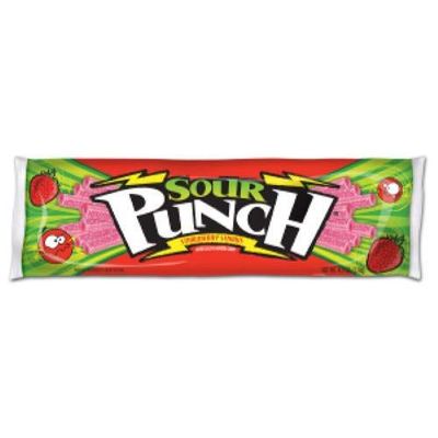 American Licorice King Size Blue Raspberry Sour Punch Straw Candy, 4.5 Ounce - 24 per case.24