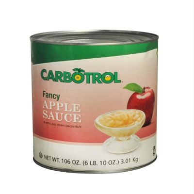 Carbotrol #10 Juice Packed Canned Fruit, Applesauce (6 - 104oz Cans per Case)
