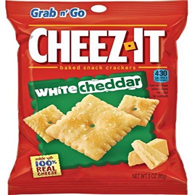 Cheez-It White Cheddar Baked Snack Crackers - 3 oz. bag, 18 per case