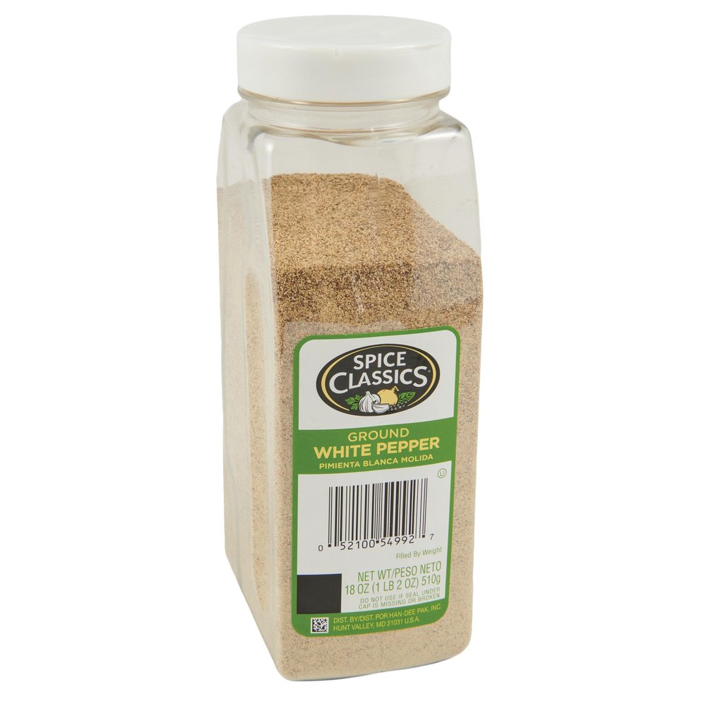 Spice Classics Ground White Pepper, 18 oz (Pack of 6)