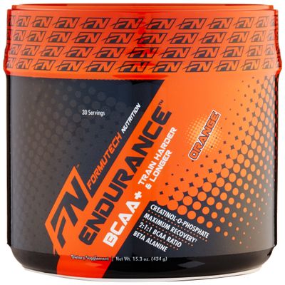 Formutech Nutrition Endurance BCAA Plus, Designed for Training Harder and Longer with Beta Alanine, Orange, 434 Gram