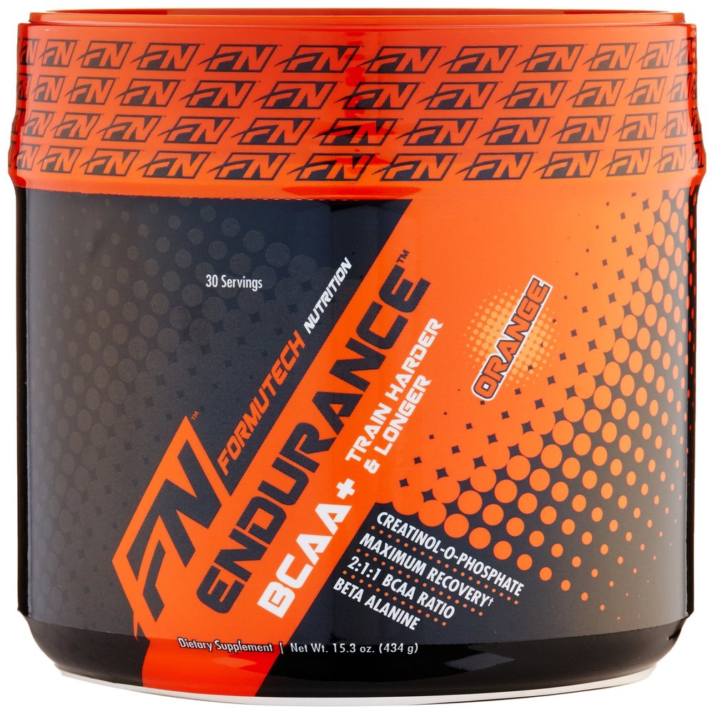Formutech Nutrition Endurance BCAA Plus, Designed for Training Harder and Longer with Beta Alanine, Orange, 434 Gram