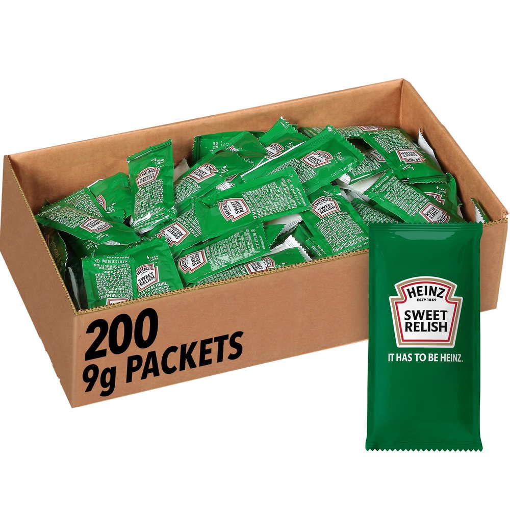 Heinz Relish Single Serve Packet (0.3 oz Packets, Pack of 200)