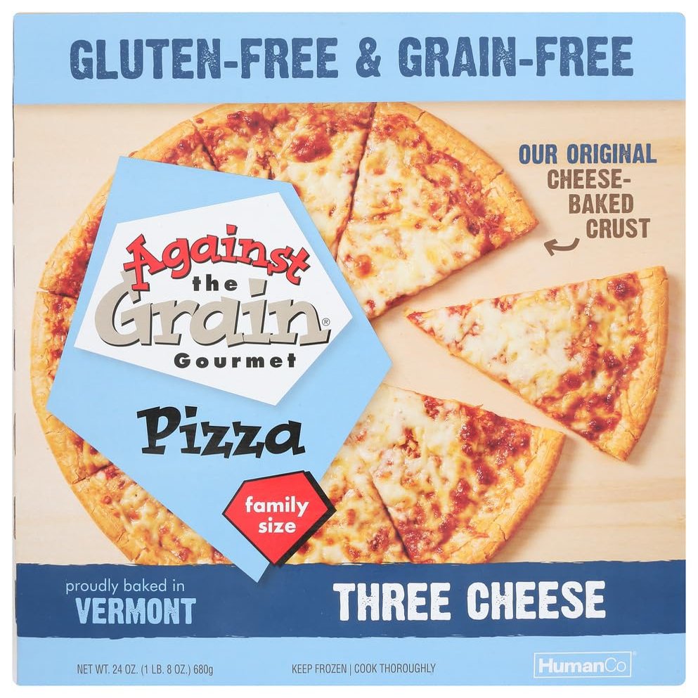 Against The Grain Three Cheese Pizza, 24 Ounce - 6 per case.