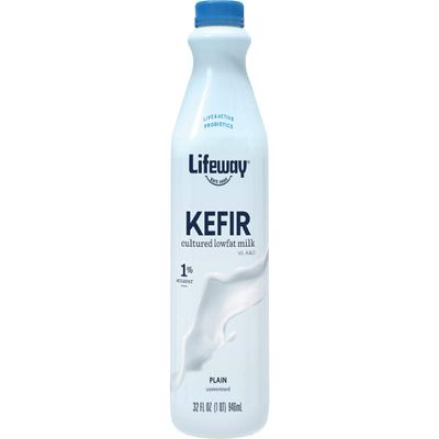 Lifeway Lowfat Plain Kefir, 32 Ounce -- 6 per case.