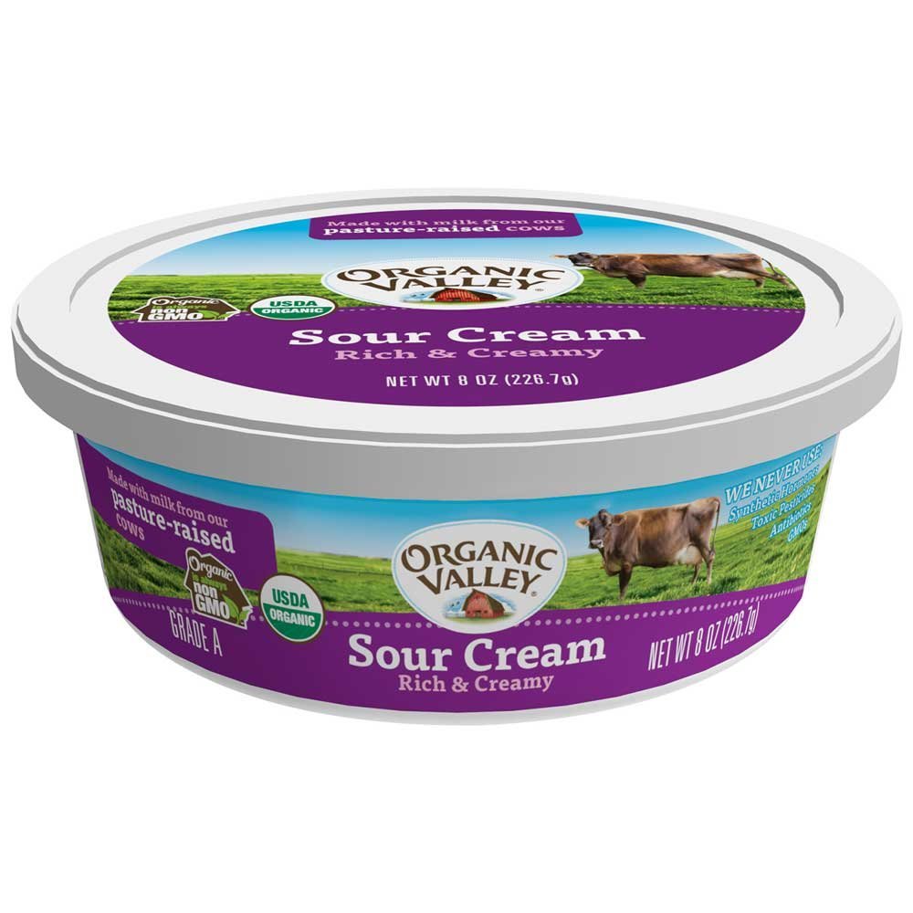 Organic Valley Organic Sour Cream, 8 Ounce (Pack of 12)