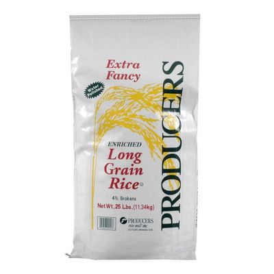 Producers Rice Mill Extra Fancy Long Grain White Rice, 25 Pound Bag - 1 per Case 1-25 POUND