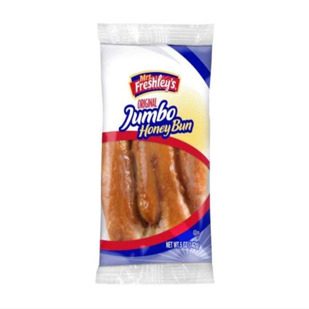 Mrs.Freshleys Jumbo Honey Bun, 5 Ounce -- 48 per case.