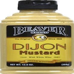 Beaver Dijon Mustard with Wine 12.5 OZ (Pack of 12)