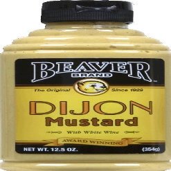 Beaver Dijon Mustard with Wine 12.5 OZ (Pack of 12)