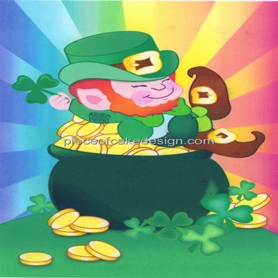 1/8 Sheet ~ St Patricks Day Leprechaun ~ Edible Cake/Cupcake Topper!!!