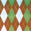 3" Round ~ Black & Green Diamond Plaid ~ Edible Cake/Cupcake Topper - d2833 view 1