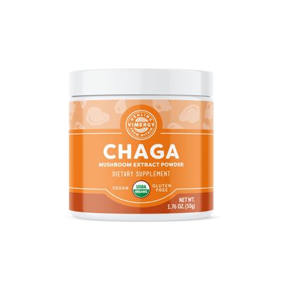 Vimergy Chaga Powder Superfood Cellular Support* Benefits Cardiovascular Health* USDA Certified Organic, Vegan, Gluten-Free 33 Servings