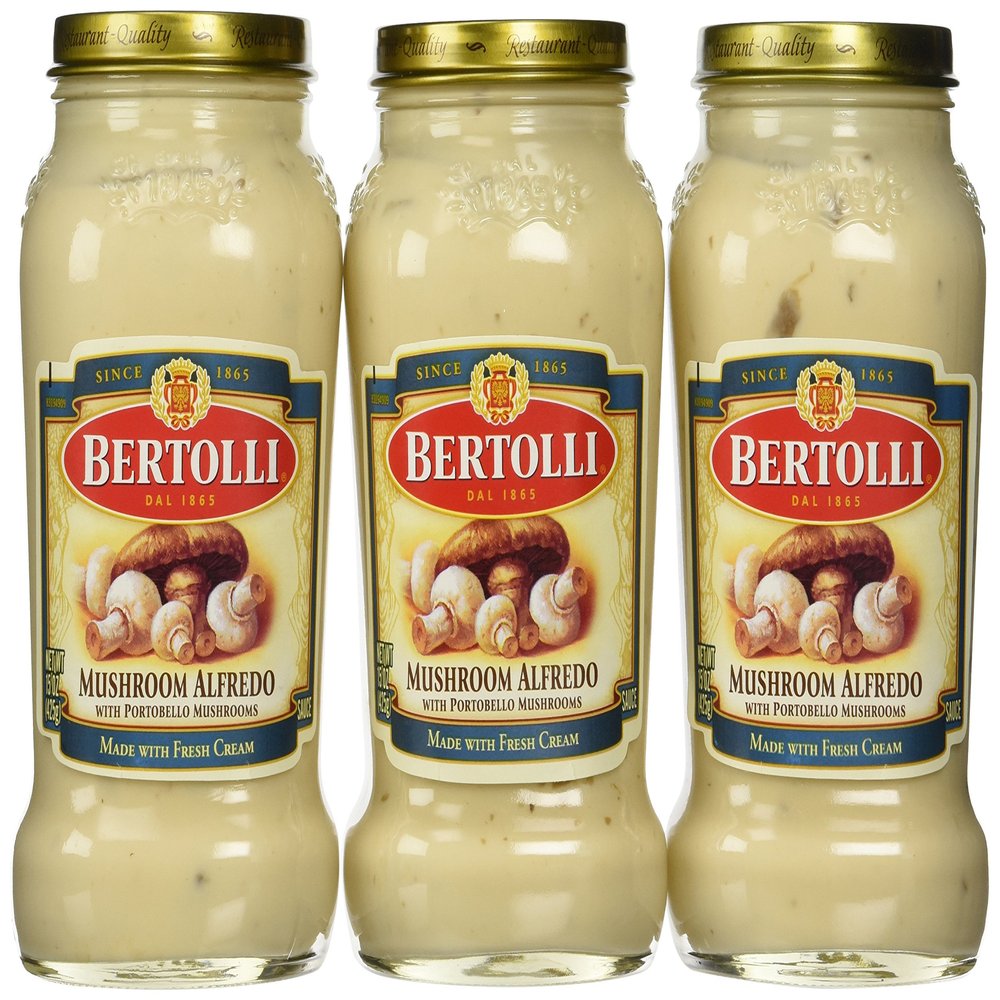 Bertolli Mushroom Alfredo Sauce, 15 Oz., (Pack of 3)