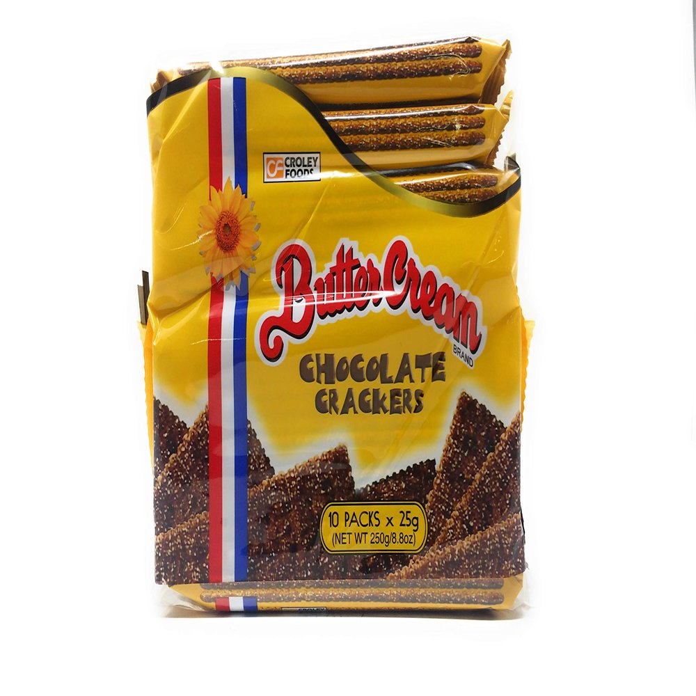 Croley Foods Buttercream Crackers - Chocolate Flavor, 8.8 oz (250g) 10 Count