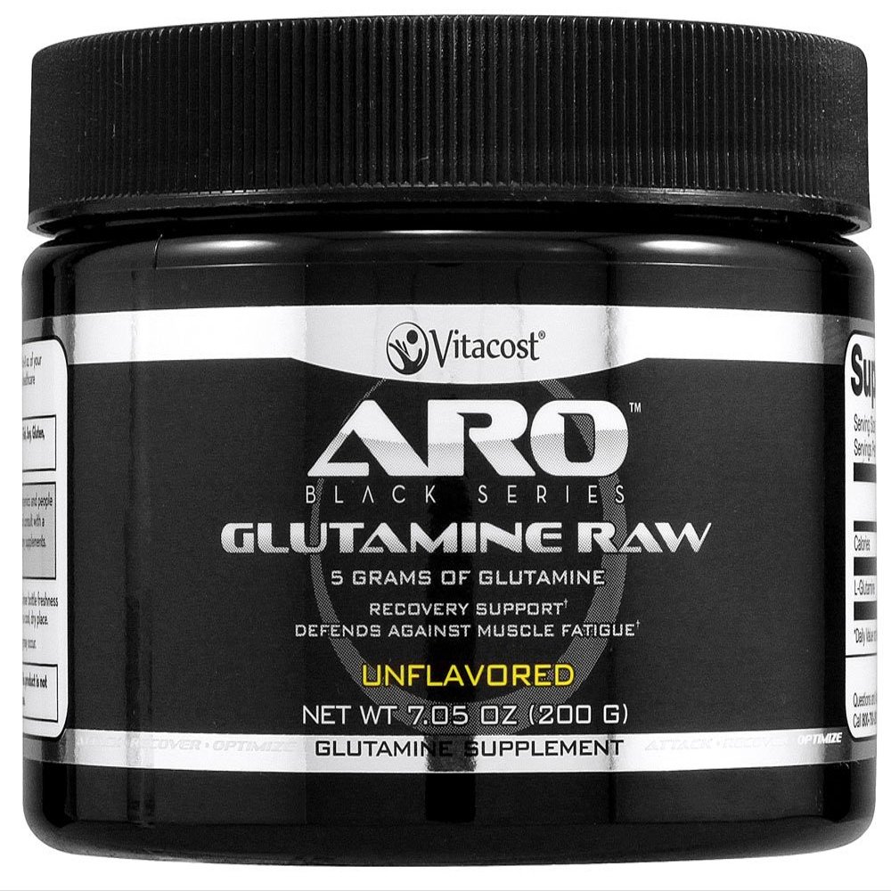 ARO-Vitacost Black Series Glutamine Raw Unflavored - 5 Grams - 7.05 oz (200 g)
