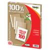100 x A4 Glass Clear Plastic Wallets Punched Poly Pocket Paper Star Buy view 1