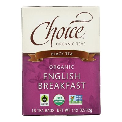 Choice Organic Teas English Breakfast Tea - 16 Tea Bags - Case of 6