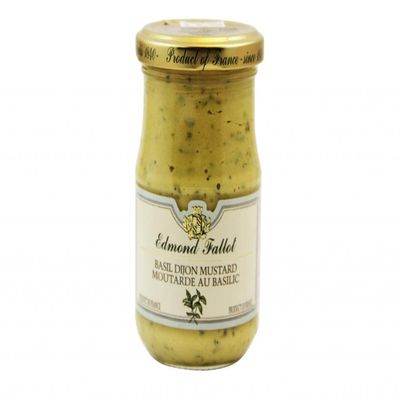 Basil Dijon Mustard by Edmond Fallot, 200g