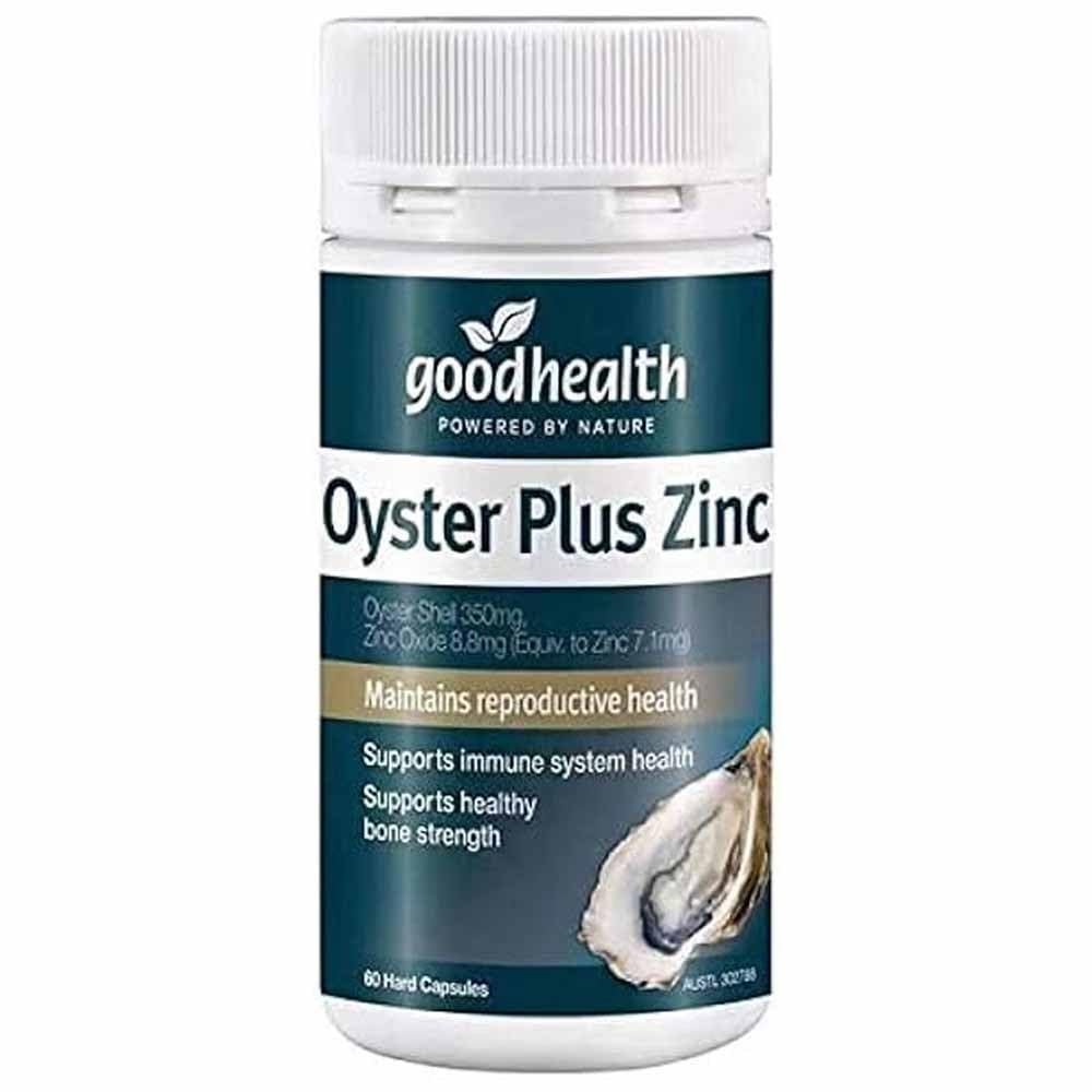 Goodhealth Oyster Plus 60 Capsules Marine Nutrient Supplement with Zinc and Taurine for Health and Vitality Supports Immune and Reproductive Healt