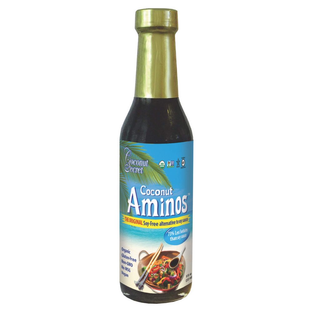 Coconut Secret Coconut Aminos 8 Fl Oz (Pack of 3) - Low Sodium Soy Sauce Alternative, Low-Glycemic - Organic, Vegan, Non-GMO, Gluten-Free, Kosher - Keto, Paleo - 144 Total Servings