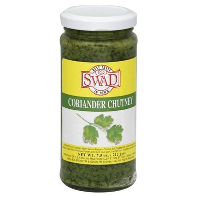 Swad Coriander Chutney, 7.5 Ounce (Pack of 12)