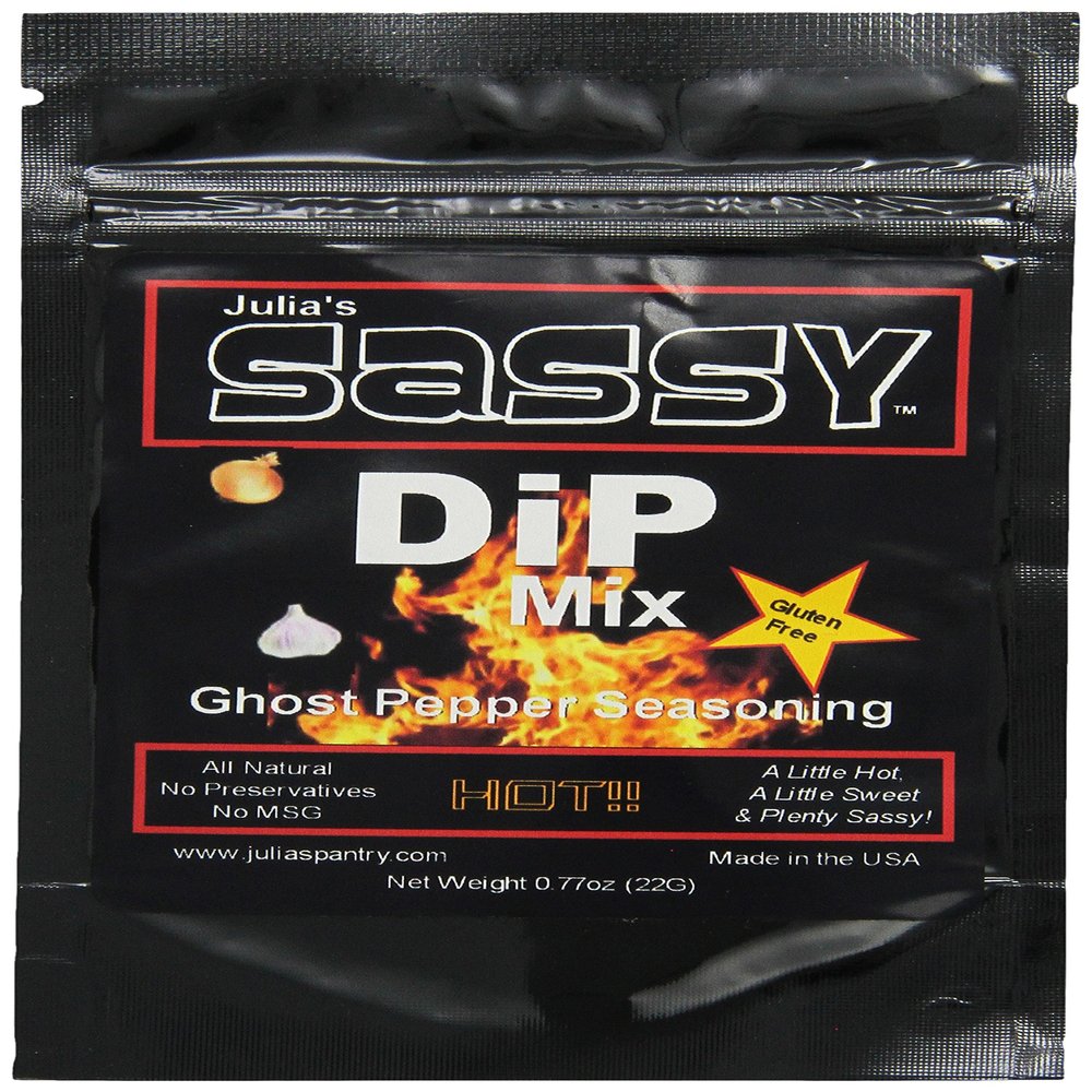 Julia's Pantry Julia's Sassy Dip and Seasoning Mix, Ghost Pepper, 0.78 Ounce (Pack of 24)