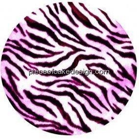 1/8 Sheet ~ Pink Zebra Print Birthday Image ~ Edible Cake/Cupcake Topper!!!
