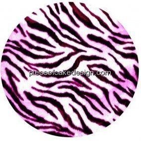 1/8 Sheet ~ Pink Zebra Print Birthday Image ~ Edible Cake/Cupcake Topper!!!