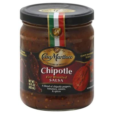 Casa Martinez Salsa 16oz Jar (Pack of 4) (Fire Roasted Chipotle)