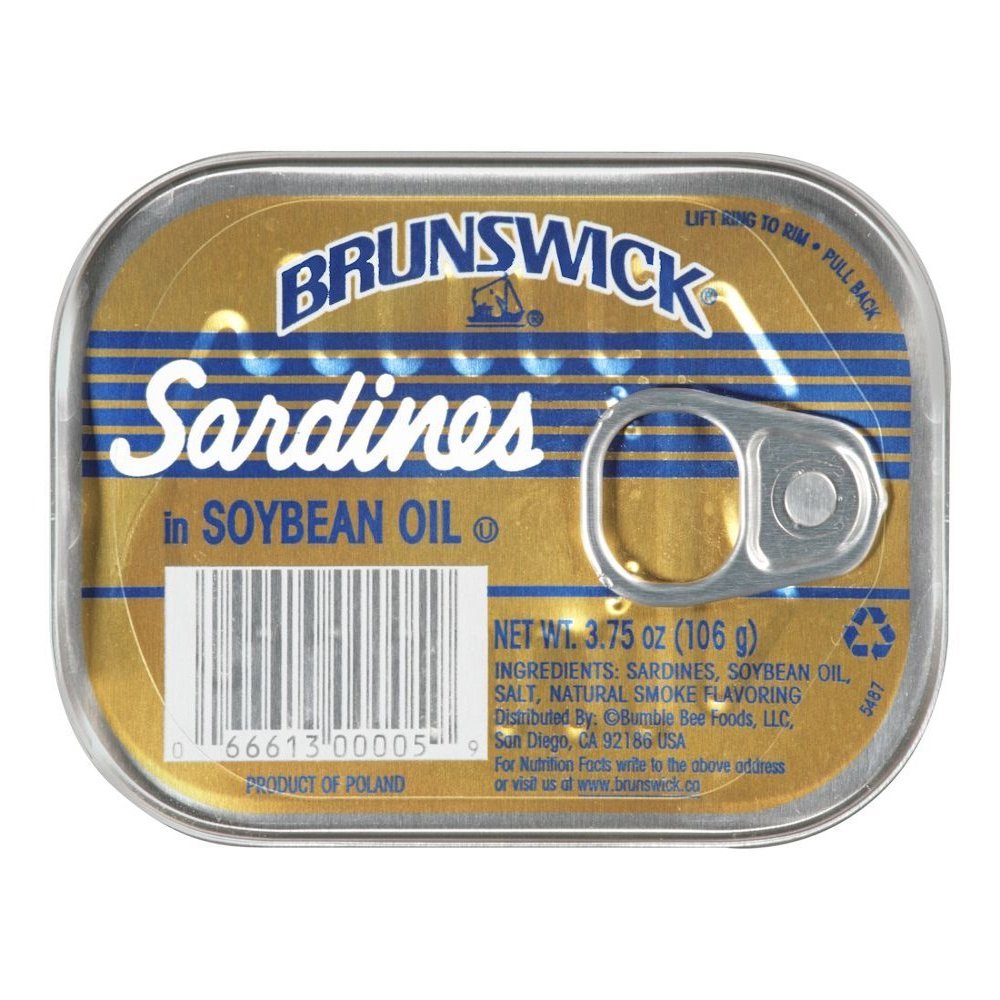 Brunswick Sardines in Soybean Oil (Case of 100)