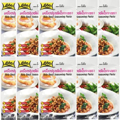 Lobo Thai Holy Basil Seasoning Paste 50g. (Pack of 10)